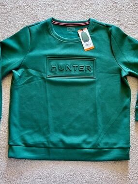 Hunter Green Embossed Logo Sweatshirt XXL NWT